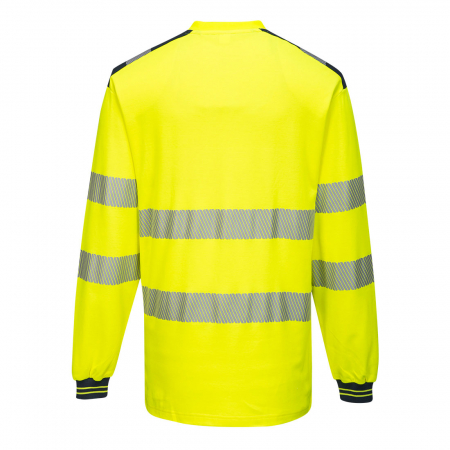 Tricou clasic cu maneca lunga reflectorizanta Portwest T185 PW3 55% bumbac, 45% poliester, 175g [2]