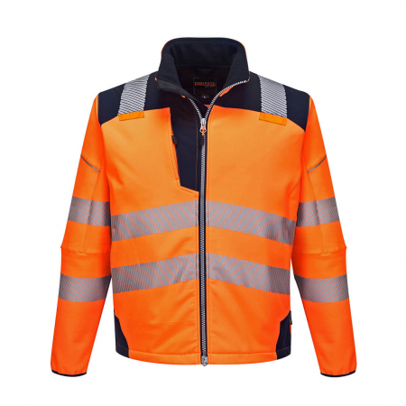 Imbracaminte de lucru - Jacheta softshell reflectorizanta Portwest VISION T402 PW3, 94% poliester, 6% elastan, 310 gr/mp