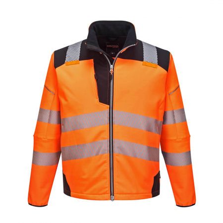 Imbracaminte de lucru - Jacheta softshell reflectorizanta Portwest VISION T402 PW3, 94% poliester, 6% elastan, 310 gr/mp