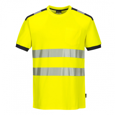 Imbracaminte de lucru - Tricou clasic reflectorizant Portwest T181 PW3,  55% bumbac, 45% poliester, 175g