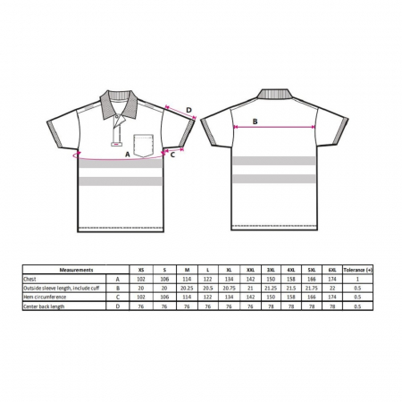 Tricou polo reflectorizant Portwest T180 PW3, 55% bumbac, 45% poliester, 175 gr/mp [1]