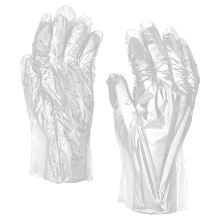 Manusi de protectie UNICA FOLOSINTA - Manusi din polietilena nepudrate Rock Safety 9301, unica folosinta, 100buc/pachet