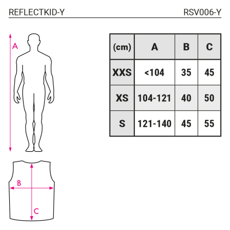 Vesta reflectorizanta copii Rock Safety REFLECTKID-Y, 100% poliester, 120 gr/mp [1]