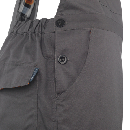 Pantaloni salopeta cu pieptar Rock Safety RMN, 65% poliester, 35% bumbac, 245 gr/mp [4]