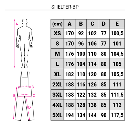 Pantaloni salopeta cu pieptar Rock Safety SHELTER-BP, 65% poliester, 35% bumbac, 250 gr/mp [1]