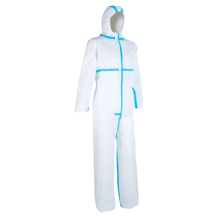 Combinezoane antichimice - Combinezon de protectie chimica Rock Safety TC0103-MIC, polipropilena si polietilena, 65g/mp