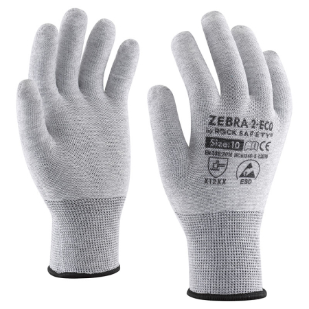 Manusi de protectie ANTISTATICE - Manusi de protectie antistatice Rock Safety ZEBRA-2-ECO ESD, neimersate