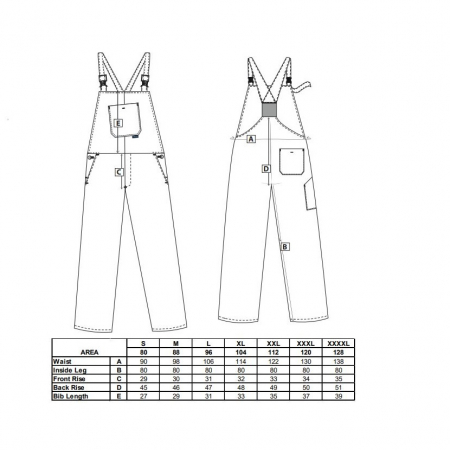 Pantaloni salopeta cu pieptar de lucru Portwest C881, 100% bumbac, 305g [1]
