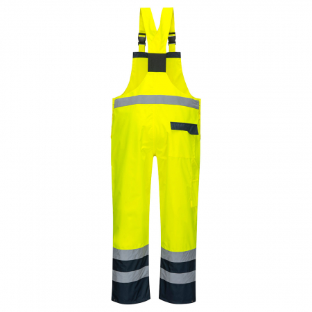 Pantaloni salopeta cu pieptar reflectorizanta Portwest CONTRAST S488, necaptusit, 100% poliester, 190 gr/mp [2]