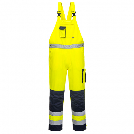 Pantaloni salopeta cu pieptar reflectorizanti Portwest DIJON TX52, 65% poliester, 35% bumbac 245 gr/mp [0]