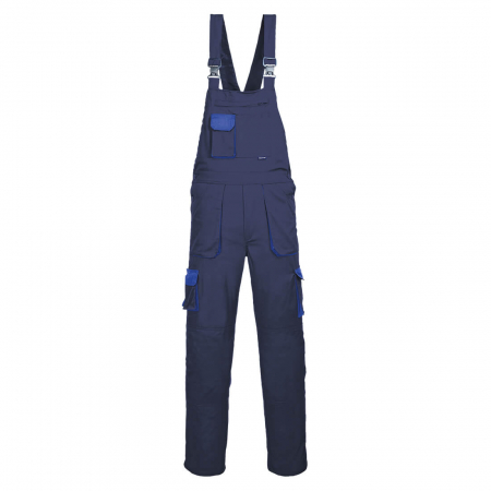 Pantaloni salopeta cu pieptar Portwest TEXO CONTRAST TX12, 60% bumbac, 40% poliester, 245g [0]