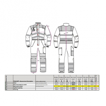 Combinezon vatuit de iarna reflectorizant Portwest PW3 PW352, 100% poliester, 190g [1]