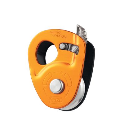 Scripete cu blocare, cu rulment Petzl MCRO TRACTION P53, eficienta 91%, compatibil cu carabinera AMD si WILLIAM [1]