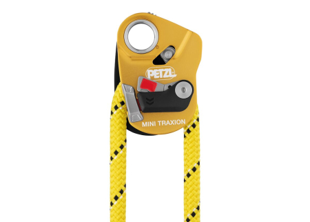 Scripete cu blocare, cu rulment Petzl MINI TRACTION P054Aa00, eficienta 93%, compatibil cu carabinera AMD si WILLIAM [4]