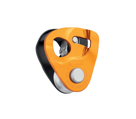 Scripeti - Scripete cu blocare Petzl NANO TRAXION P053Aa00, eficienta 91%, compatibil cu carabinera ROCHA si ATTACHE