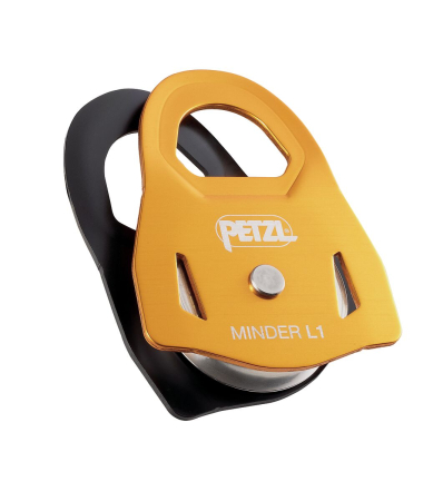 Scripeti - Scripete cu rulment Petzl MINDER L P060CA00, eficienta 97%, 237g, compatibil cu carabiniera OXAN si VULCAN