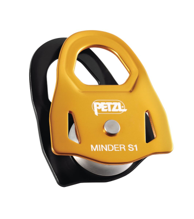 Scripeti - Scripete cu rulment Petzl MINDER S P060AA00, eficienta 91%, 71g, compatibil cu carabiniera COOK si AmD