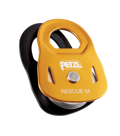 Scripeti - Scripete cu rulment Petzl RESCUE M P050BA00, eficienta 95%, 140g, compatibil cu carabiniera OXAN si OVAL