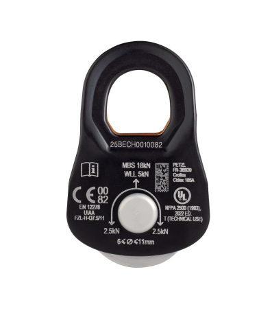 Scripete cu rulment Petzl RESCUE S P050AA00, eficienta 91%, 52g, compatibil cu carabiniera OXAN si SPIRIT SL [1]