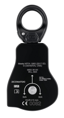 Scripete cu rulment Petzl SPIN L1D P001Aa00, eficienta 93%, cu sistem anti rotatie integrat [1]