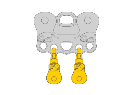 Scripete cu rulment Petzl SPIN S1 OPEN P002Ba00, eficienta 91%, cu sistem anti rotatie integrat [5]