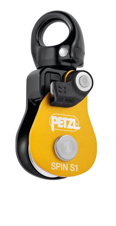 Scripeti - Scripete cu rulment Petzl SPIN S1 P002Aa00, eficienta 91%, cu sistem anti rotatie integrat
