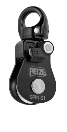 Scripeti - Scripete cu rulment Petzl SPIN S1 P002Aa01, eficienta 91%, cu sistem anti rotatie integrat