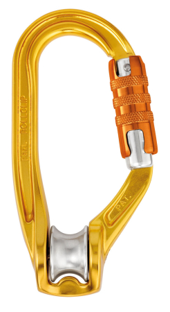Scripeti - Scripete cu rulment tip carabiniera Petzl ROLLCLIP A TL P74 Tl, eficienta 85%, compatibil cu blocator ASCENSION si RESCUCENDER