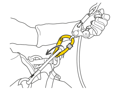 Scripete cu rulment tip carabiniera Petzl ROLLCLIP Z TL P75 TL, eficienta 85%, compatibil cu blocator ASCENSION si RESCUCENDER [2]