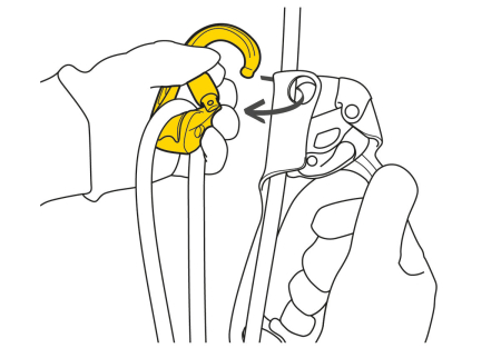 Scripete cu rulment tip carabiniera Petzl ROLLCLIP Z SL P75 Sl, eficienta 85%, compatibil cu blocator ASCENSION si RESCUCENDER [1]