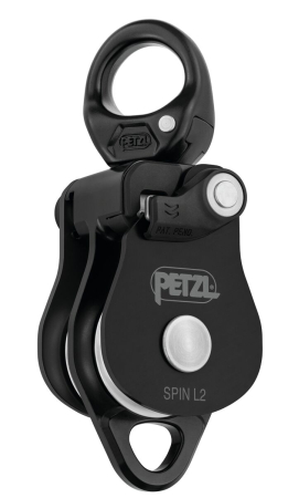 Scripeti - Scripete dublu cu rulment Petzl SPIN L2 P001Ca01, eficienta95%, cu sistem anti rotatie integrat