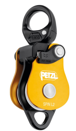 Scripeti - Scripete dublu cu rulment Petzl SPIN L2 P001Ca00, eficienta95%, cu sistem anti rotatie integrat