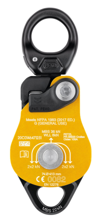 Scripete dublu cu rulment Petzl SPIN L2 P001Ca00, eficienta95%, cu sistem anti rotatie integrat [1]