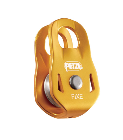 Scripeti - Scripete pe bucsa Petzl FIXE NEW P006AA00, eficienta 71%, 98g, compatibil cu carabiniera OK si WILLIAM