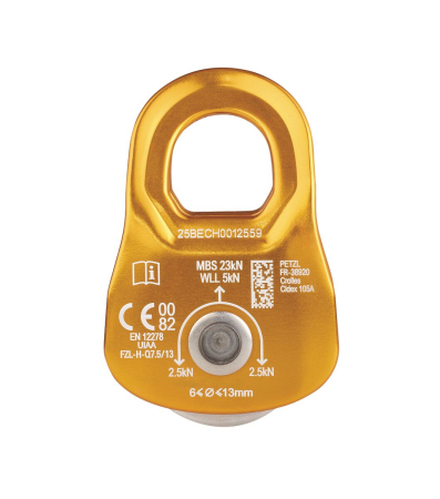 Scripete pe bucsa Petzl MOBILE NEW P003AA00, eficienta 71%, 68g, compatibil cu carabiniera OK si WILLIAM [1]