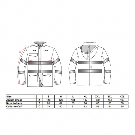 Scurta vatuita de iarna ignifuga reflectorizanta Portwest BIZFLAME S770, protectie multipla, antistatica, 98% poliester, 2% fibra de carbon, 250g [1]