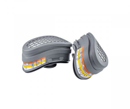 Semimasca de protectie Gvs ELIPSE cu filtre ABE1P3 RD incluse, vapori organici, anorganici si chimici, schimbabile [1]