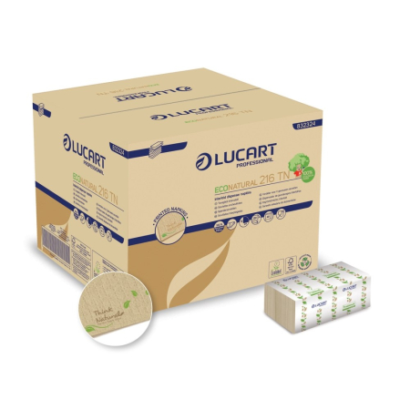 Lavete - Servetele pliate Lucart ECONATURAL, din hartie reciclata