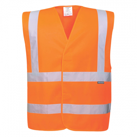 Imbracaminte de lucru - Set 10 buc x Vesta reflectorizanta Portwest EC76, 100% poliester, 124 gr/mp
