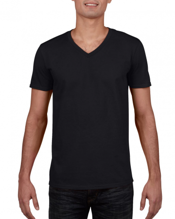 Imbracaminte de lucru - Tricou clasic Gildan GI64V00 SOFTSTYLE V-NECK, 100% bumbac, 153 gr/mp