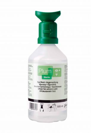 Prim ajutor | Securitatea muncii - Solutie sterila de clatire a ochilor PLUM, 500 ml