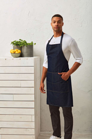 Sort denim de protectie Premier JEANS STITCH BIB, 275 g/mp [1]