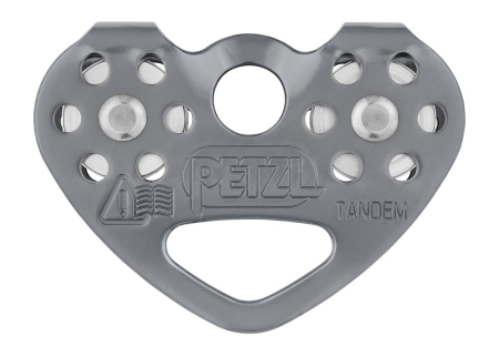 Scripeti - Scripete dublu cu rulment Petzl TANDEM SPEED P21 Spe, compatibil cu coarda statica si cu cablu metalic