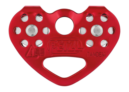 Scripeti - Scripete dublu pe bucsa Petzl TANDEM P21, proiectat pentru traversări pe coardă, de tip tiroliană