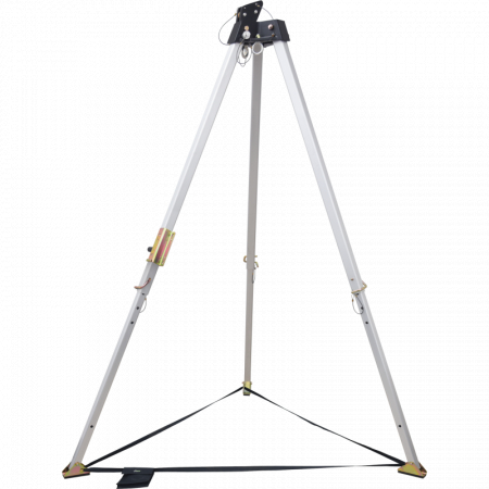 Echipament pentru lucru la inaltime - Trepied aluminiu Kratos FA6000100 ATEX, d=1.5m, H=1.15m - 2.15m, 500KG