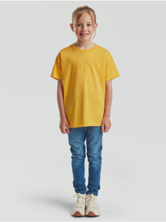 Tricou clasic cu maneca scurta pentru copii Fruit of the Loom KIDS VALUEWEIGHT T, 100% bumbac, 165 gr/mp [1]