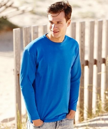 Tricou clasic cu maneca lunga Fruit of the Loom FOL VALUEWEIGHT, 100% bumbac, 165 gr/mp [1]