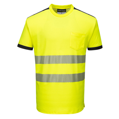 Tricouri clasice reflectorizante - Tricou clasic reflectorizant Portwest T181 PW3,  55% bumbac, 45% poliester, 175g