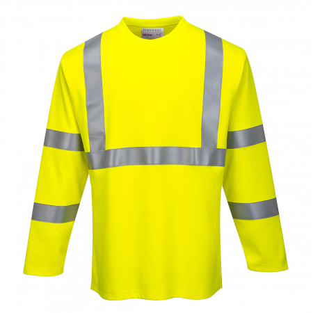 Imbracaminte de lucru - Bluza clasica reflectorizanta ignifuga Portwest  FR HI VIS FR96, 60% modacrilic, 40% bumbac, 280g