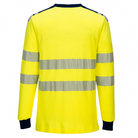 Tricou cu maneca lunga ignifug reflectorizant Portwest FR701, 60% modacrilic, 39% bumbac, 1% fibre carbon 210 gr/mp [1]